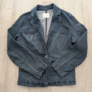 ANGELS Forever Young Womens Size Medium Denim Blue Jean Blazer Jacket